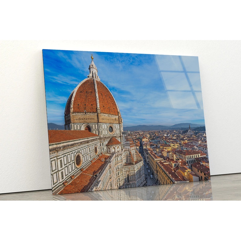 Brunelleschi's Dome in Bologna Acrylic Glass Print Tempered Glass Wall Art 100% Made in Australia Ready to Hang