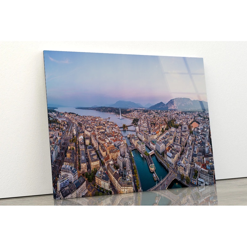 Buildings Of Geneva Switzerland Acrylic Glass Print Tempered Glass Wall Art 100% Made in Australia Ready to Hang