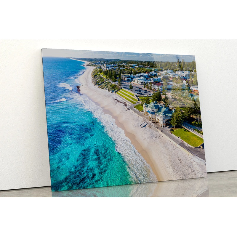 Clear Cottesloe Beach Australia Acrylic Glass Print Tempered Glass Wall Art 100% Made in Australia Ready to Hang