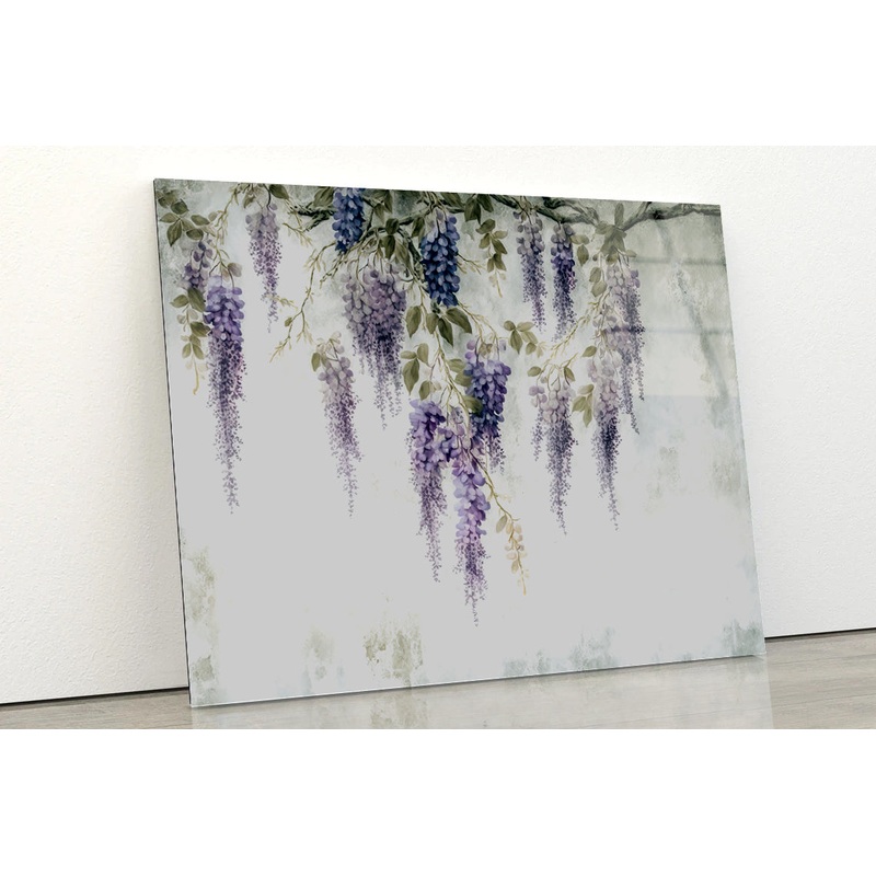 Close-Up of Purple Color Flowers Acrylic Glass Print Tempered Glass Wall Art 100% Made in Australia Ready to Hang