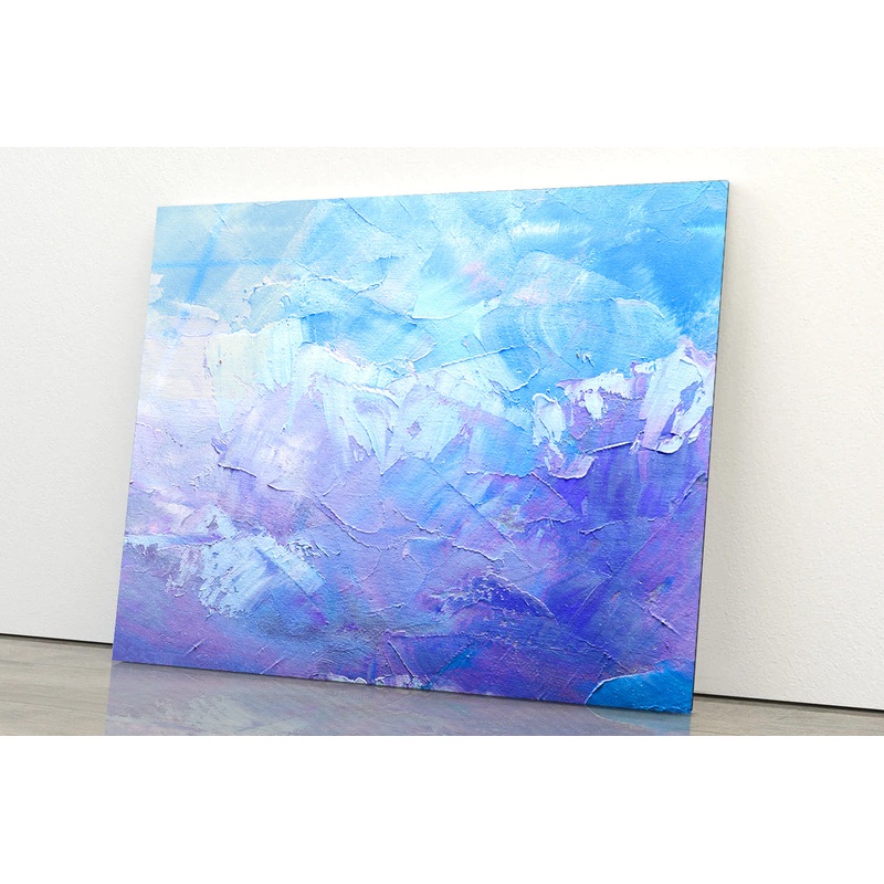 Blue and Purple Textured Wall Art Acrylic Glass Print Tempered Glass Wall Art 100% Made in Australia Ready to Hang