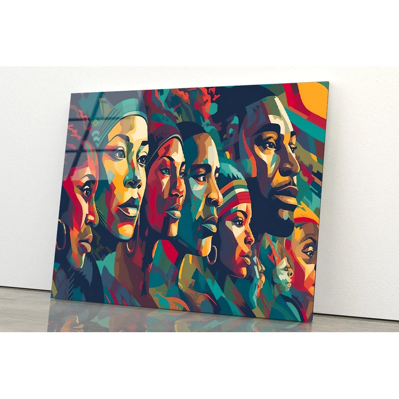 Colorful Black History Month Art Acrylic Glass Print Tempered Glass Wall Art 100% Made in Australia Ready to Hang
