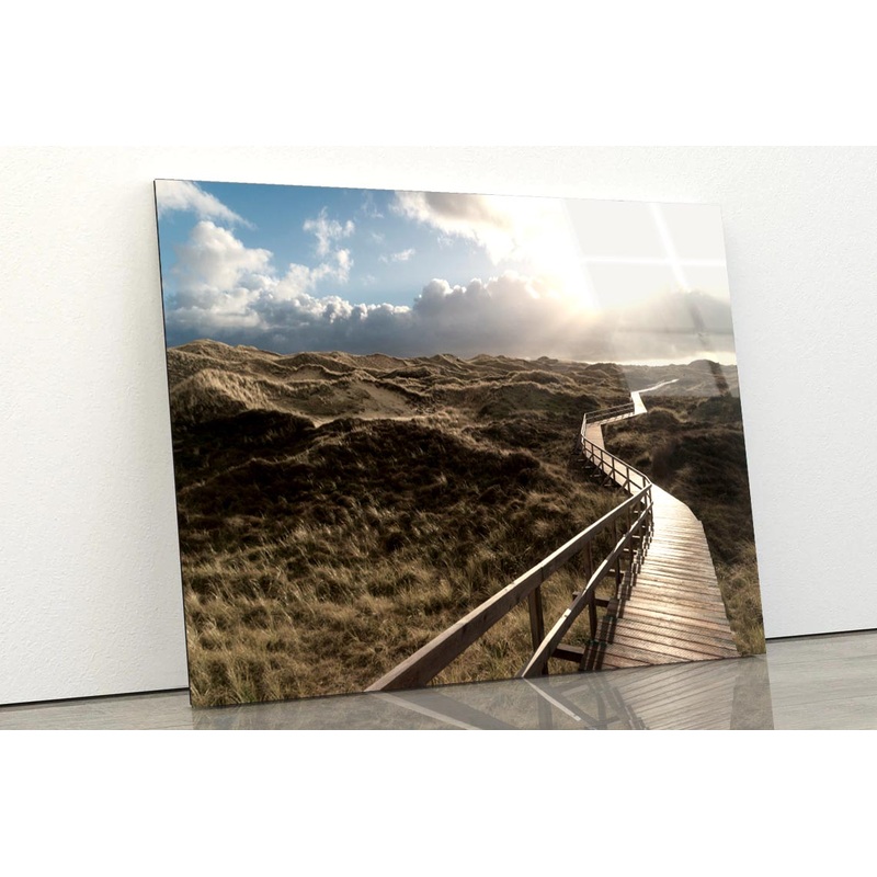 Dunes On the North Frisian Island Amram in Germany Acrylic Glass Print Tempered Glass Wall Art 100% Made in Australia Ready to Hang