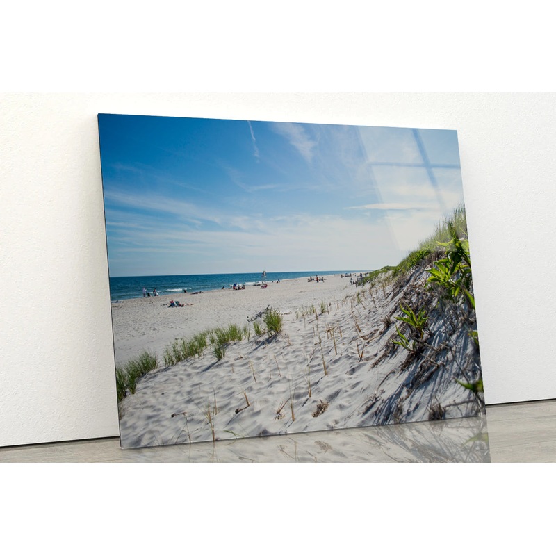 Shore of Atlantic Beach New York Acrylic Glass Print Tempered Glass Wall Art 100% Made in Australia Ready to Hang