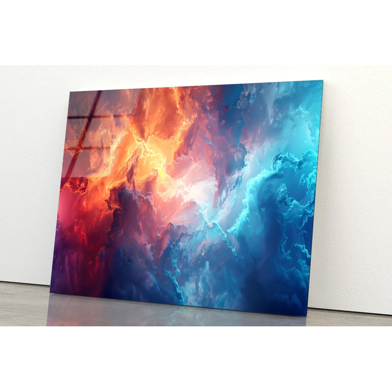 Sky with Dynamic Colors Acrylic Glass Print Tempered Glass Wall Art 100% Made in Australia Ready to Hang