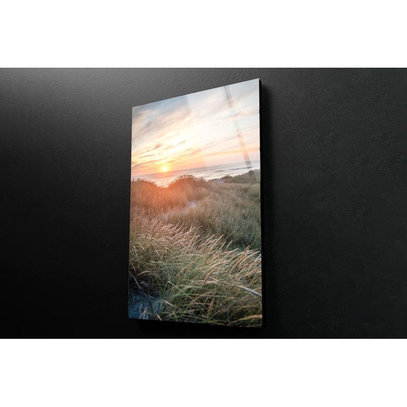 Sunset On the Danish Beach Portrait Photograph Acrylic Glass Print Tempered Glass Wall Art 100% Made in Australia Ready to Hang