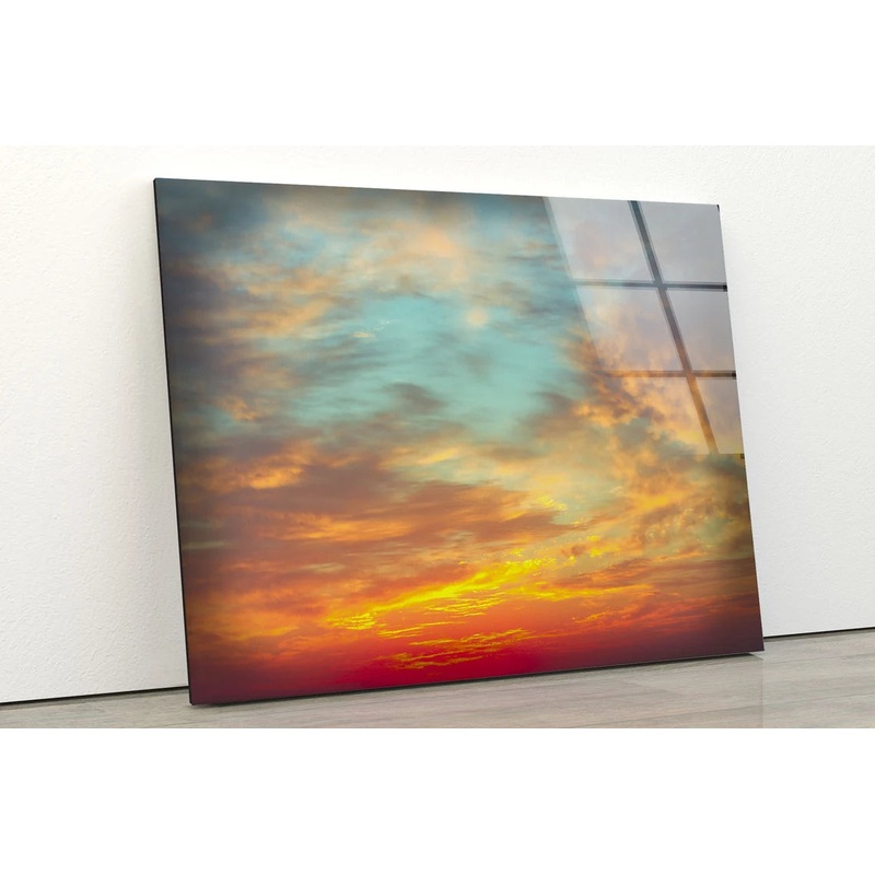 Sunset Sky Scenery Photograph Acrylic Glass Print Tempered Glass Wall Art 100% Made in Australia Ready to Hang