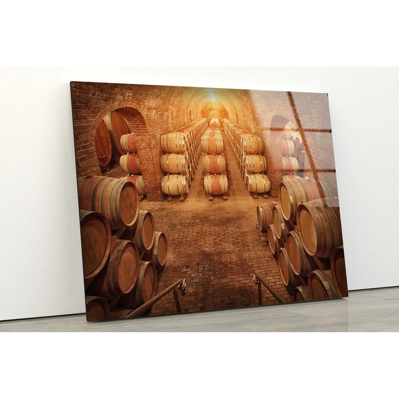 Wine Barrels Acrylic Glass Print Tempered Glass Wall Art 100% Made in Australia Ready to Hang