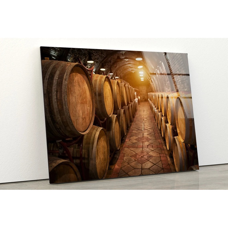 Wine Barrels Row Photograph Acrylic Glass Print Tempered Glass Wall Art 100% Made in Australia Ready to Hang