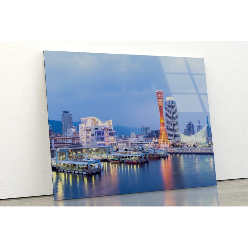 Yacht And Boats in the Kobe Port Acrylic Glass Print Tempered Glass Wall Art 100% Made in Australia Ready to Hang