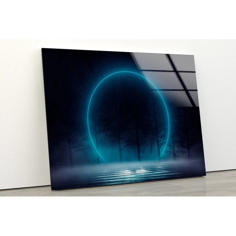 Abstract Cirlce in Forest Acrylic Glass Print Tempered Glass Wall Art 100% Made in Australia Ready to Hang