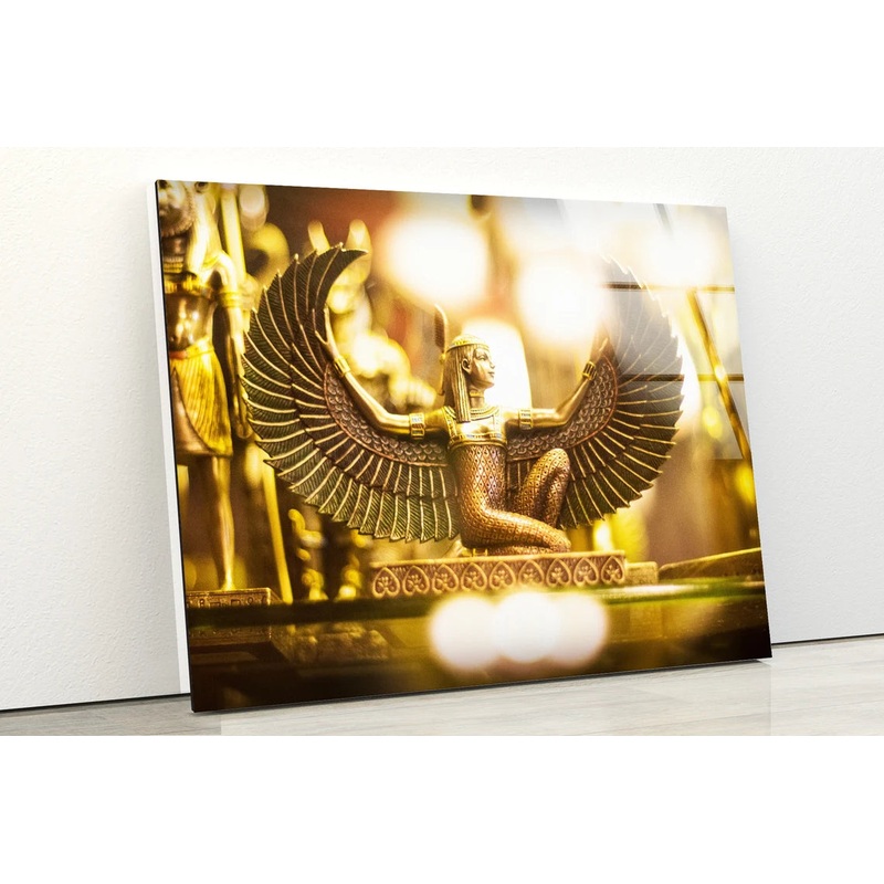 Angel Statue with Wings Photograph Acrylic Glass Print Tempered Glass Wall Art 100% Made in Australia Ready to Hang