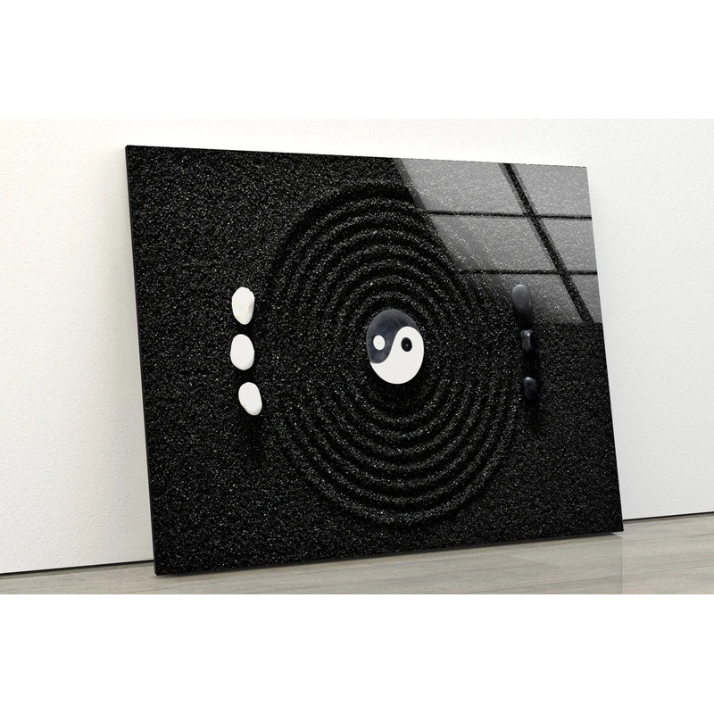 Black Sand Art Design Photograph Acrylic Glass Print Tempered Glass Wall Art 100% Made in Australia Ready to Hang