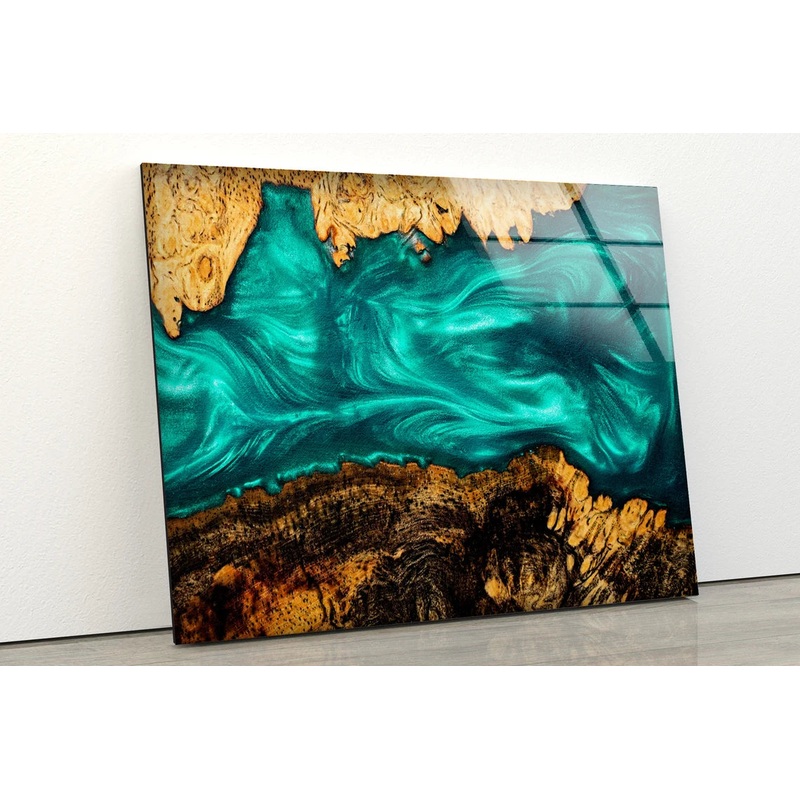 Blue Resing & Wood Photograph Acrylic Glass Print Tempered Glass Wall Art 100% Made in Australia Ready to Hang