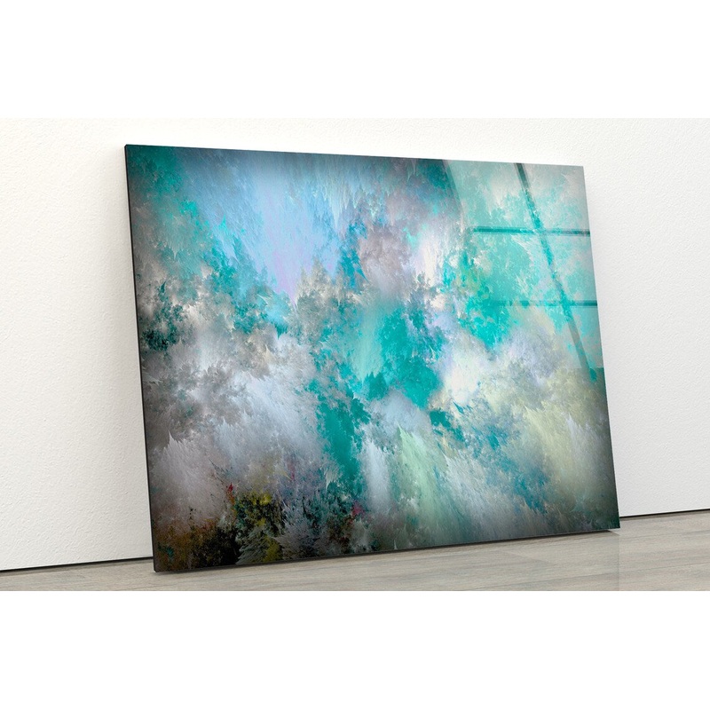 Blue & White Abstract Design Acrylic Glass Print Tempered Glass Wall Art 100% Made in Australia Ready to Hang