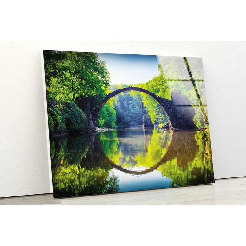Bridge Over River Photograph Acrylic Glass Print Tempered Glass Wall Art 100% Made in Australia Ready to Hang
