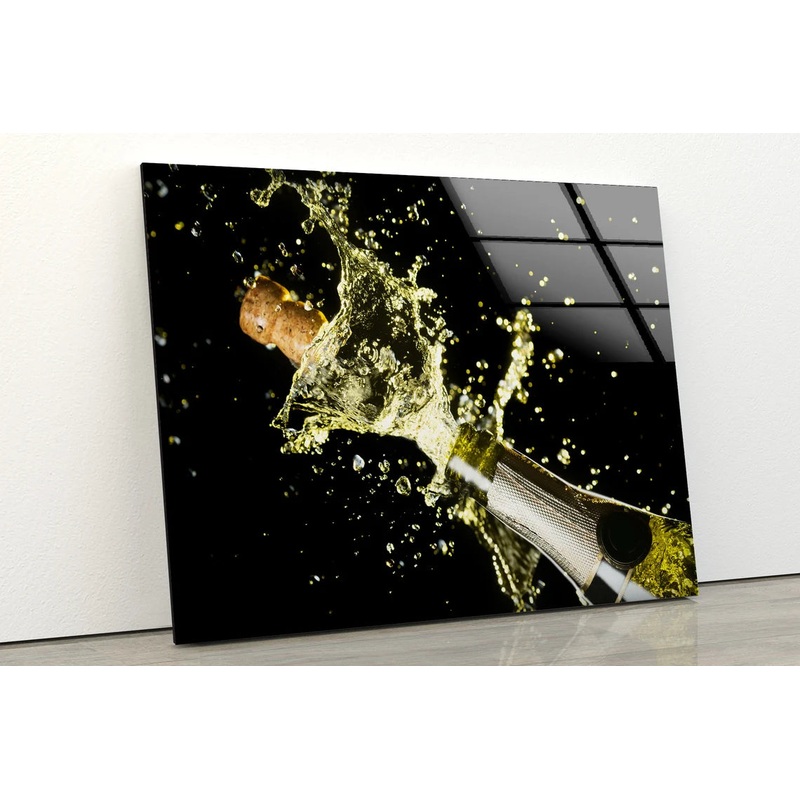 Champaign Bottle Closeup Photograph Acrylic Glass Print Tempered Glass Wall Art 100% Made in Australia Ready to Hang