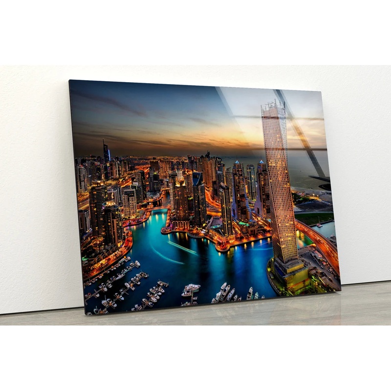 City Sunset Scenery Photograph Acrylic Glass Print Tempered Glass Wall Art 100% Made in Australia Ready to Hang