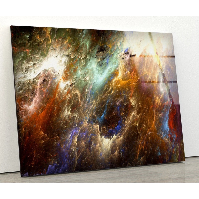 Colorful Abstract Design Acrylic Glass Print Tempered Glass Wall Art 100% Made in Australia Ready to Hang