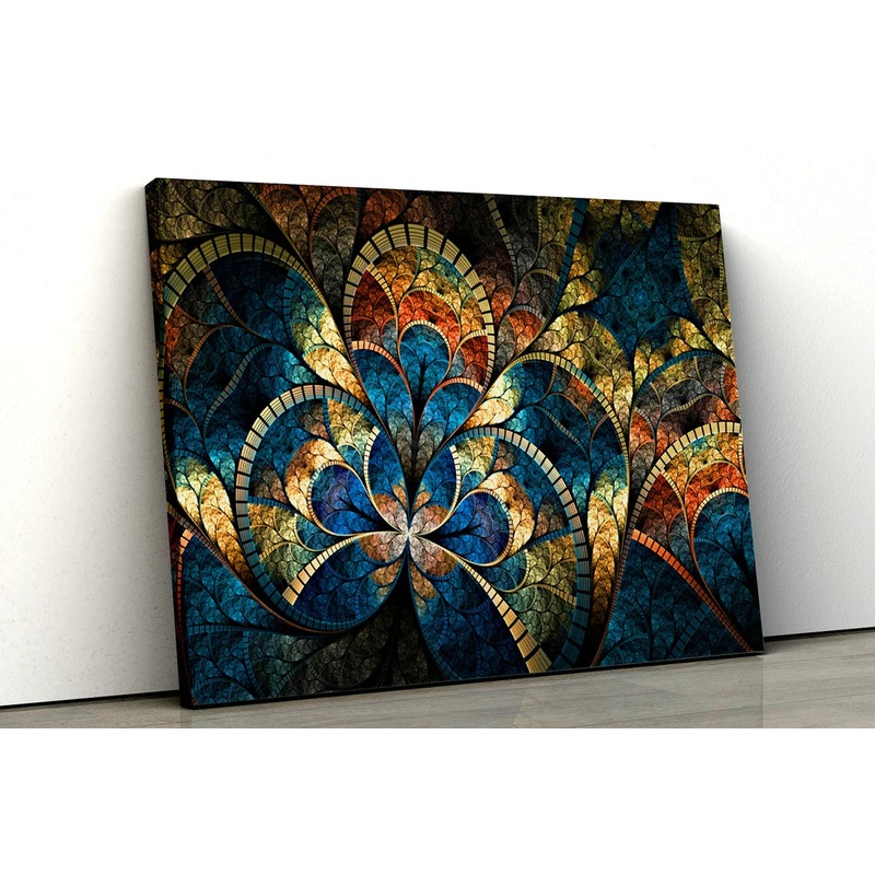 Colorful Abstract Pattern Acrylic Glass Print Tempered Glass Wall Art 100% Made in Australia Ready to Hang