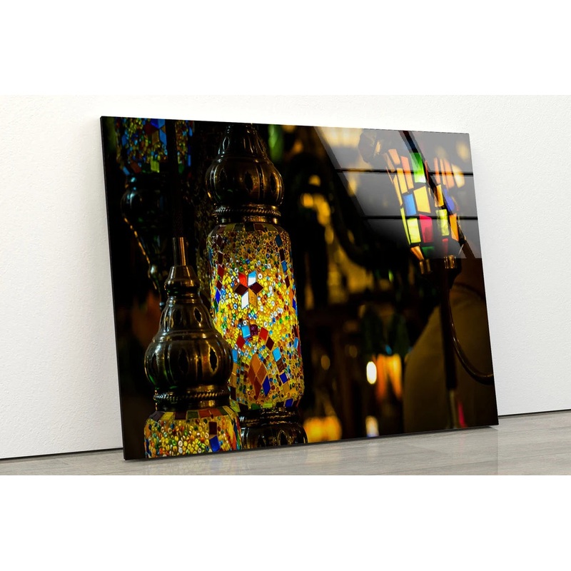 Colorful Glass Lamp Photograph Acrylic Glass Print Tempered Glass Wall Art 100% Made in Australia Ready to Hang