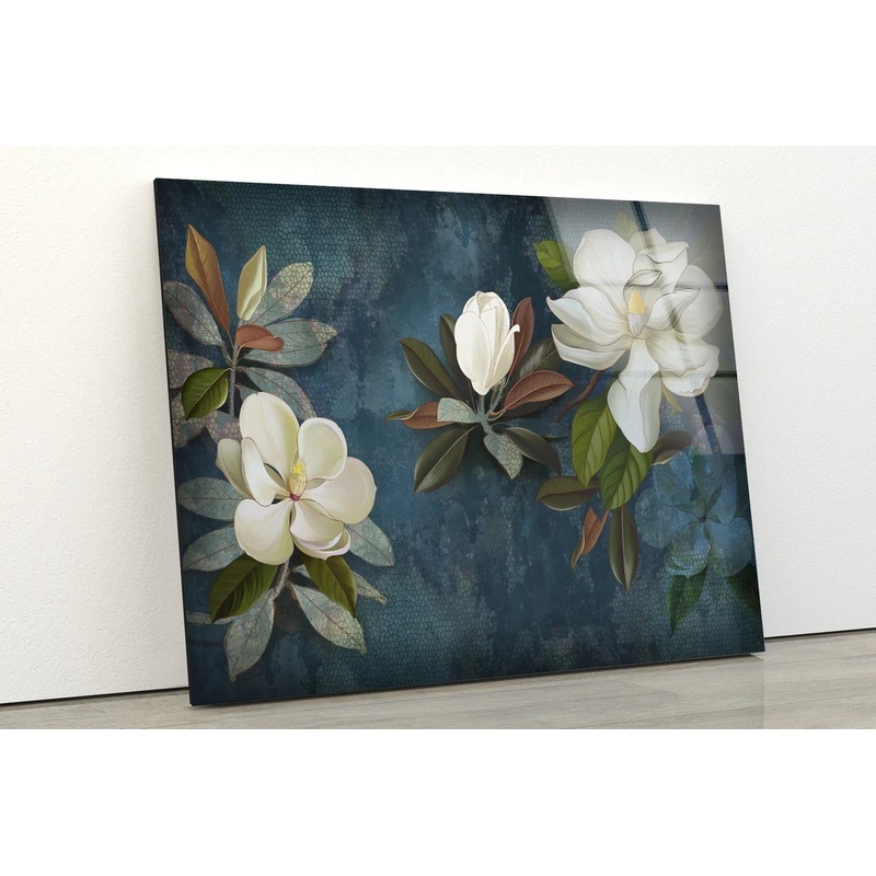Flowers Painting Acrylic Glass Print Tempered Glass Wall Art 100% Made in Australia Ready to Hang