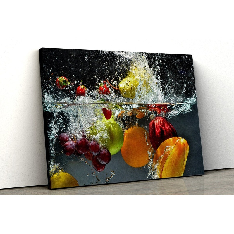 Fruits in Water Photograph Acrylic Glass Print Tempered Glass Wall Art 100% Made in Australia Ready to Hang