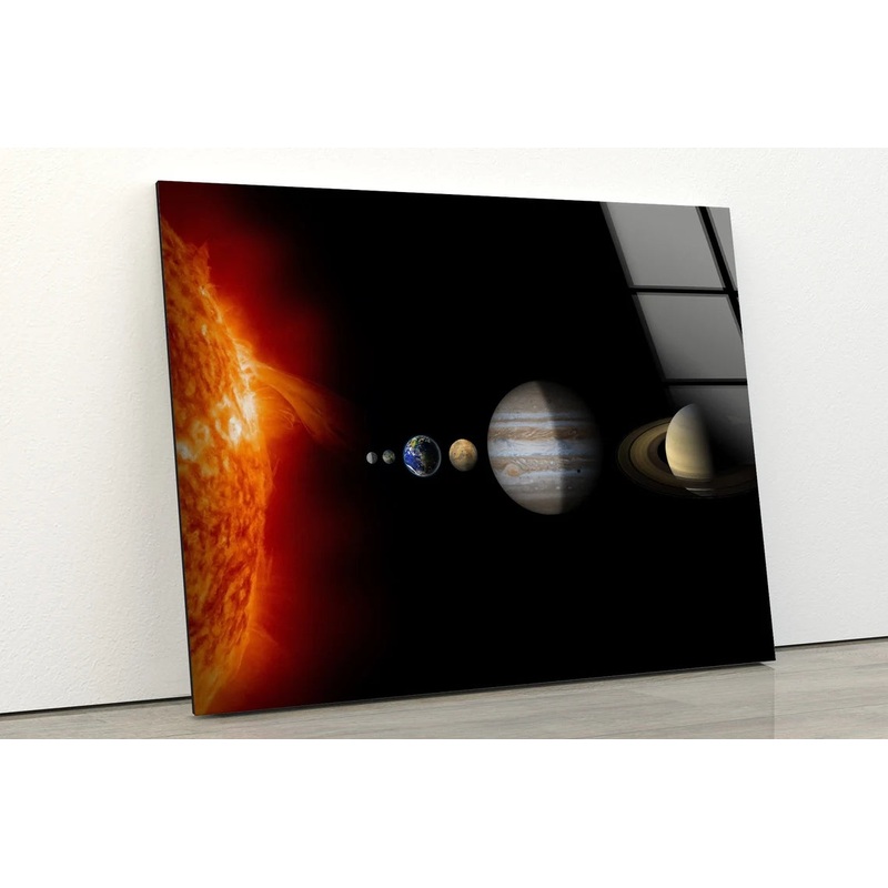 Solar System Acrylic Glass Print Tempered Glass Wall Art 100% Made in Australia Ready to Hang