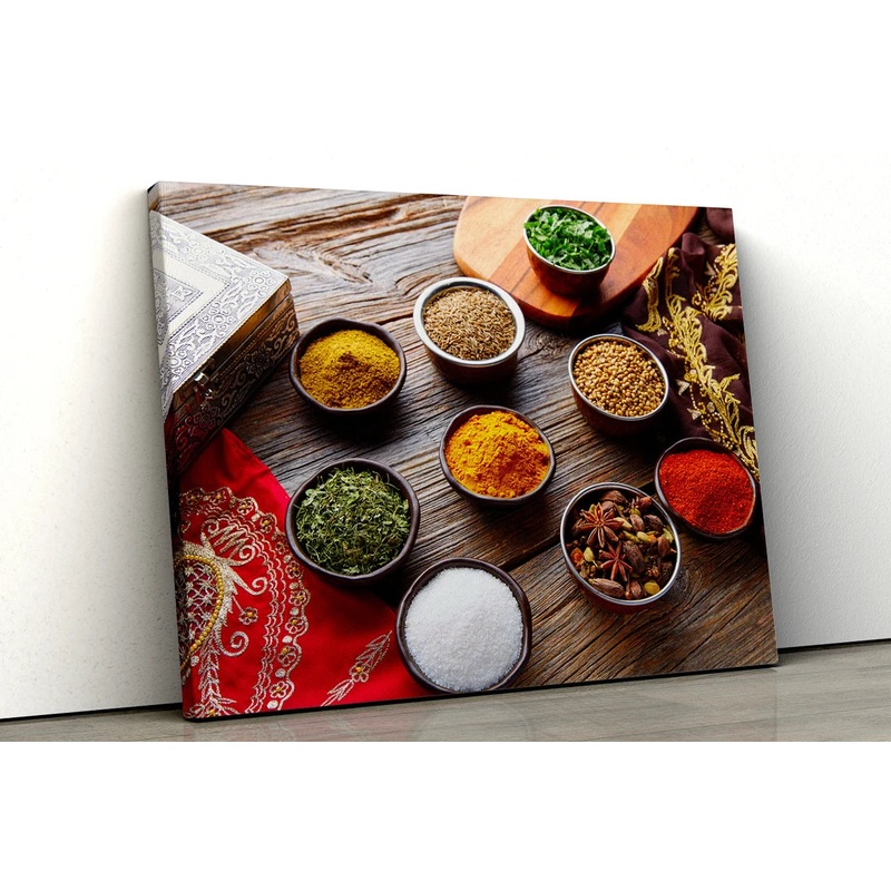 Spices on Table Photograph Acrylic Glass Print Tempered Glass Wall Art 100% Made in Australia Ready to Hang