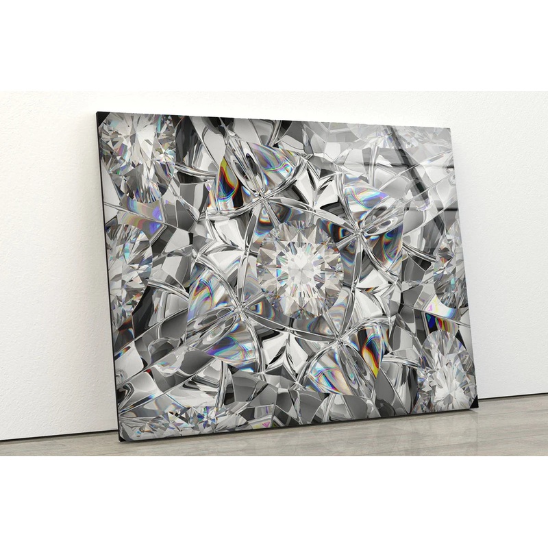 White Abstract Pattern Design Acrylic Glass Print Tempered Glass Wall Art 100% Made in Australia Ready to Hang