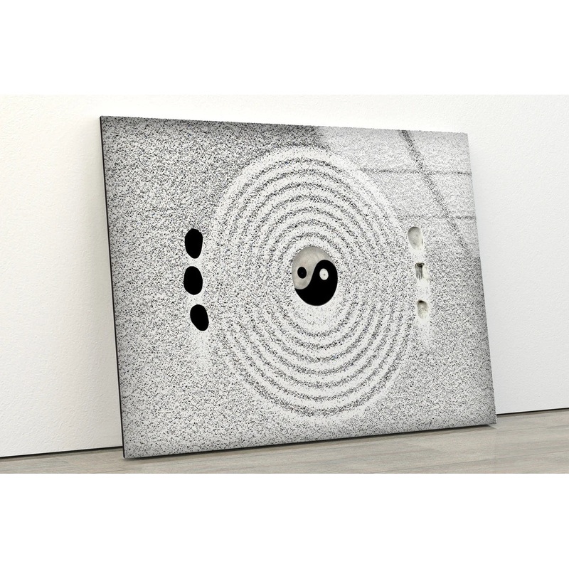 White Sand Art Design Photograph Acrylic Glass Print Tempered Glass Wall Art 100% Made in Australia Ready to Hang
