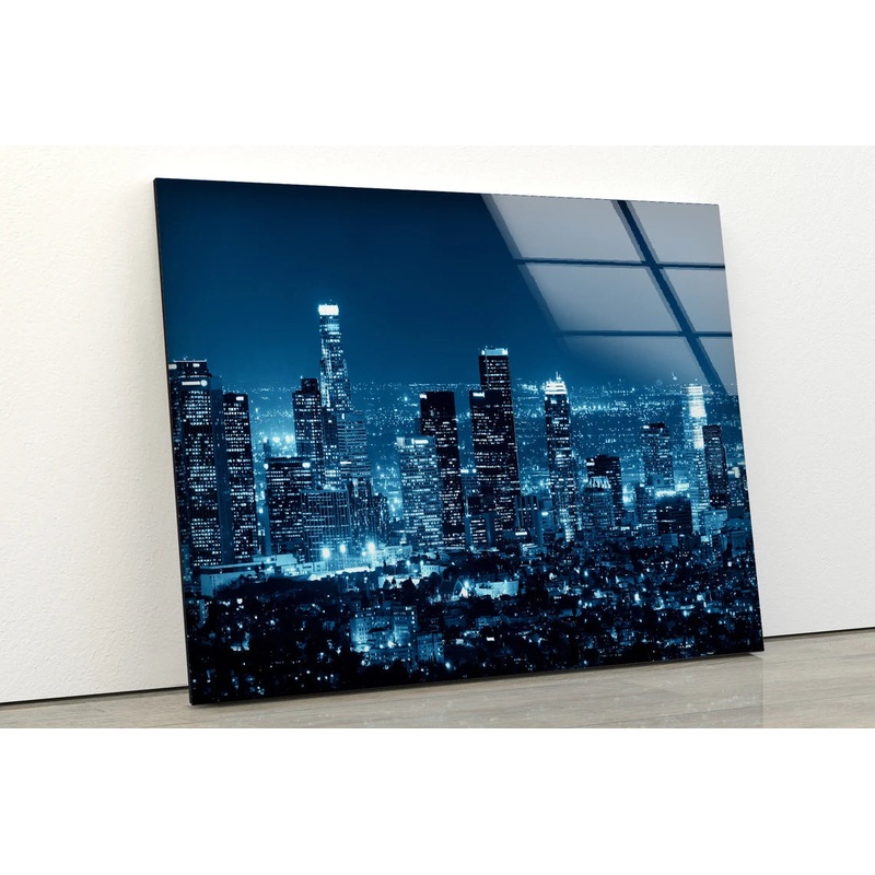 City Night View Photograph Acrylic Glass Print Tempered Glass Wall Art 100% Made in Australia Ready to Hang