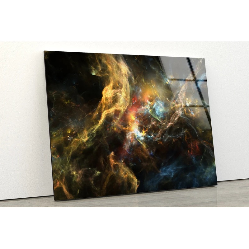 Colorful Abstract Space Design Acrylic Glass Print Tempered Glass Wall Art 100% Made in Australia Ready to Hang