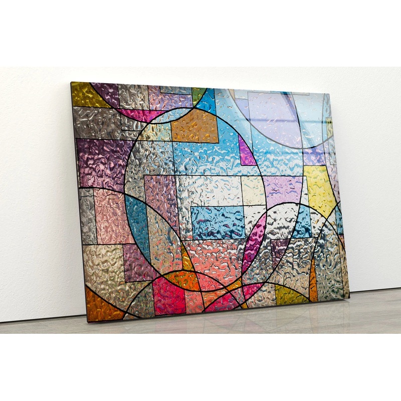 Colorful Glass Design Acrylic Glass Print Tempered Glass Wall Art 100% Made in Australia Ready to Hang