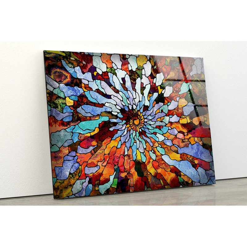 Colorful Glass Mosaic Design Photograph Acrylic Glass Print Tempered Glass Wall Art 100% Made in Australia Ready to Hang