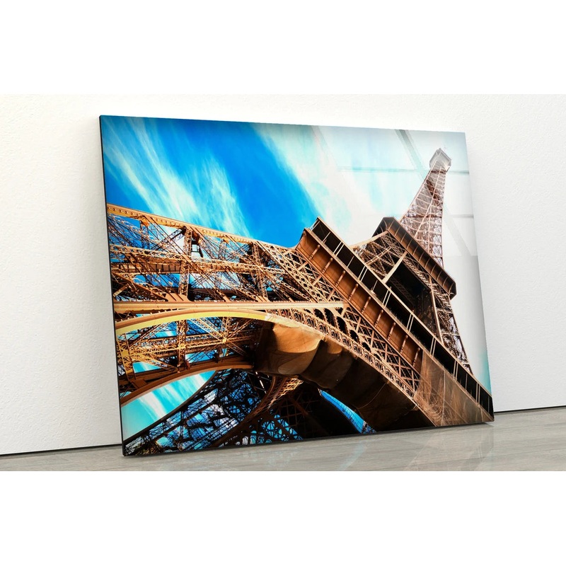 Eiffel Tower Closeup Photograph Acrylic Glass Print Tempered Glass Wall Art 100% Made in Australia Ready to Hang