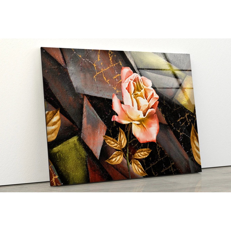 Flower Abstract Design Acrylic Glass Print Tempered Glass Wall Art 100% Made in Australia Ready to Hang