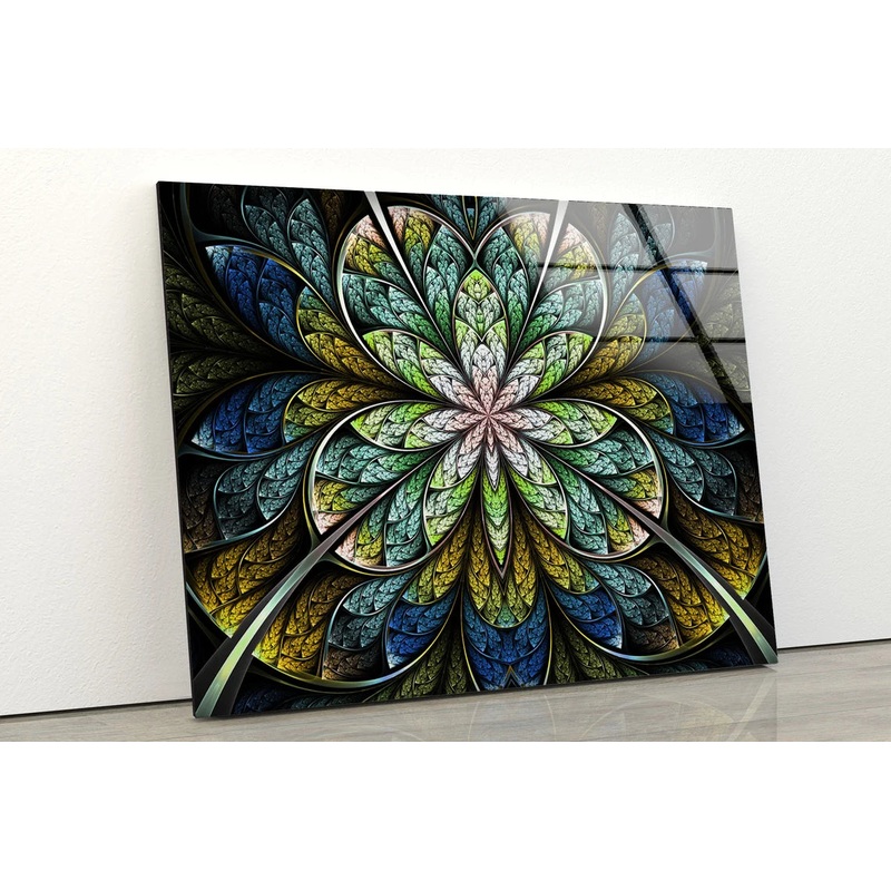 Flower Abstract Fractal Design Acrylic Glass Print Tempered Glass Wall Art 100% Made in Australia Ready to Hang