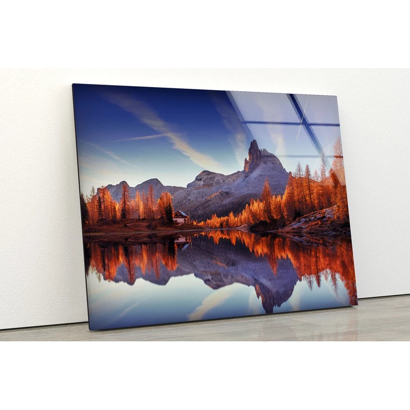 Forest Mountain & Lake Scenery Photograph Acrylic Glass Print Tempered Glass Wall Art 100% Made in Australia Ready to Hang