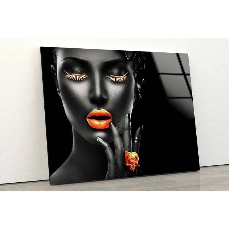 Girl with Black Makeup Photograph Acrylic Glass Print Tempered Glass Wall Art 100% Made in Australia Ready to Hang