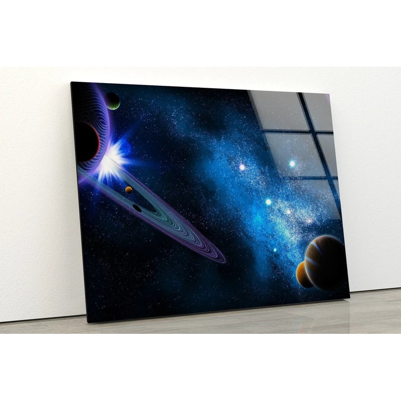 Planets Spcae View Acrylic Glass Print Tempered Glass Wall Art 100% Made in Australia Ready to Hang