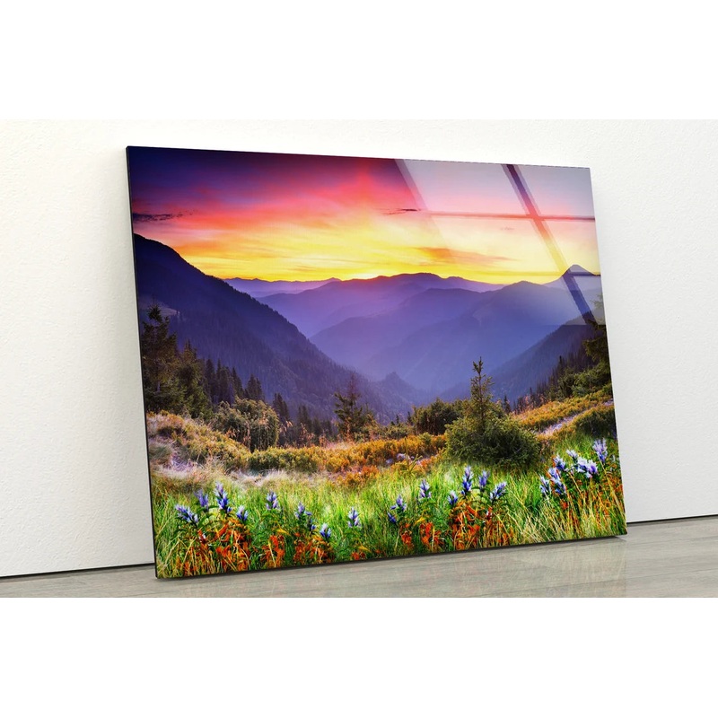 Stunning Sunset Nature Scenery Acrylic Glass Print Tempered Glass Wall Art 100% Made in Australia Ready to Hang