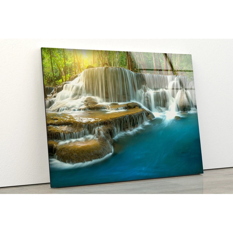 Stunning Waterfall Scenery Photograph Acrylic Glass Print Tempered Glass Wall Art 100% Made in Australia Ready to Hang
