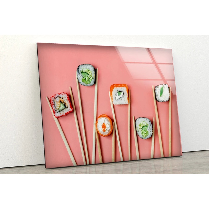 Sushi on Sticks Photograph Acrylic Glass Print Tempered Glass Wall Art 100% Made in Australia Ready to Hang