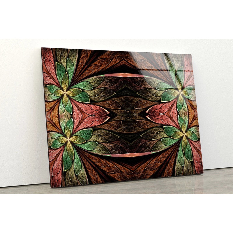 3D Floral Abstract Design Acrylic Glass Print Tempered Glass Wall Art 100% Made in Australia Ready to Hang