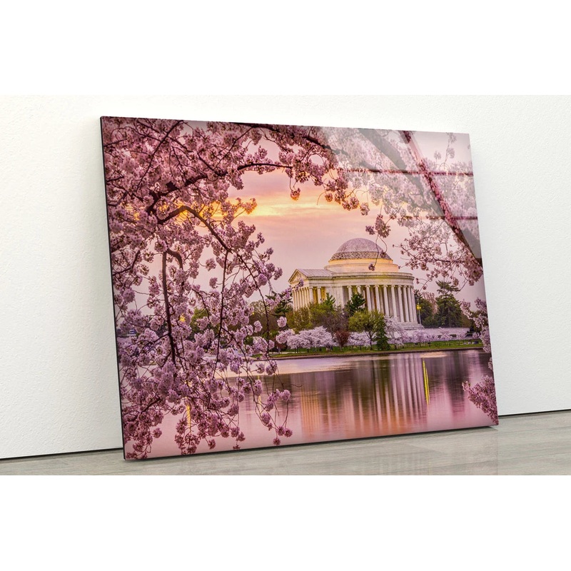 Ancient Building & Blossom Flowers Photograph Acrylic Glass Print Tempered Glass Wall Art 100% Made in Australia Ready to Hang