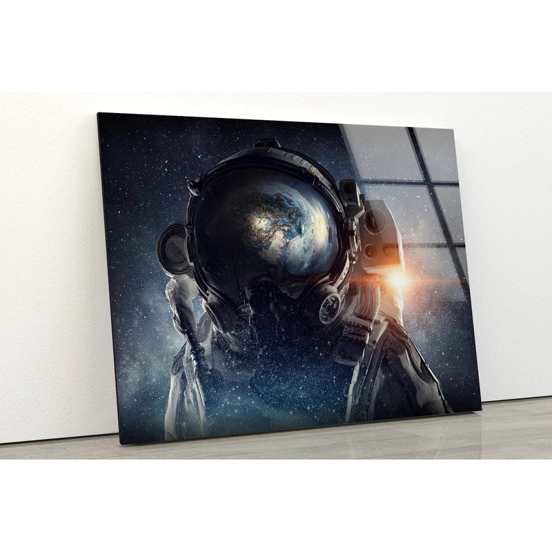 Astronaut 3D Design Acrylic Glass Print Tempered Glass Wall Art 100% Made in Australia Ready to Hang