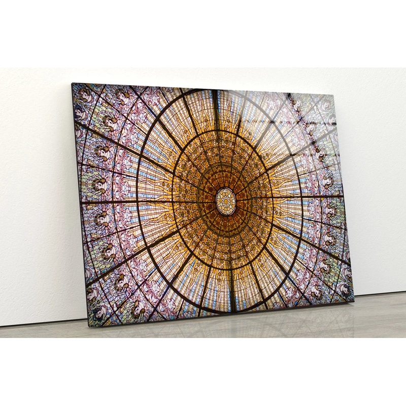 Circle Abstract Pattern Design Acrylic Glass Print Tempered Glass Wall Art 100% Made in Australia Ready to Hang