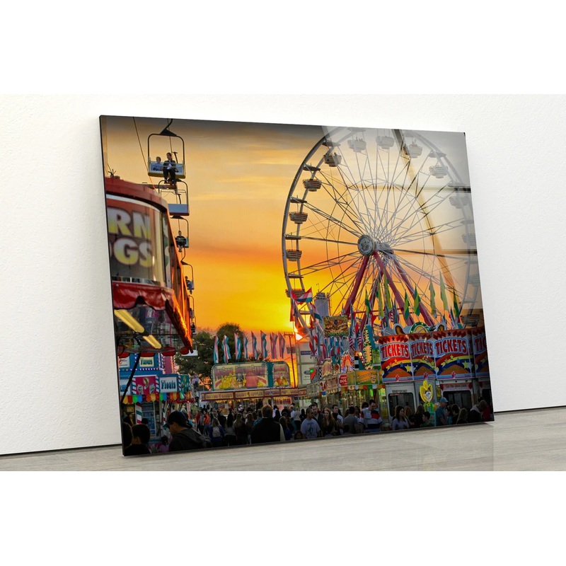 Circus Sunset View Photograph Acrylic Glass Print Tempered Glass Wall Art 100% Made in Australia Ready to Hang