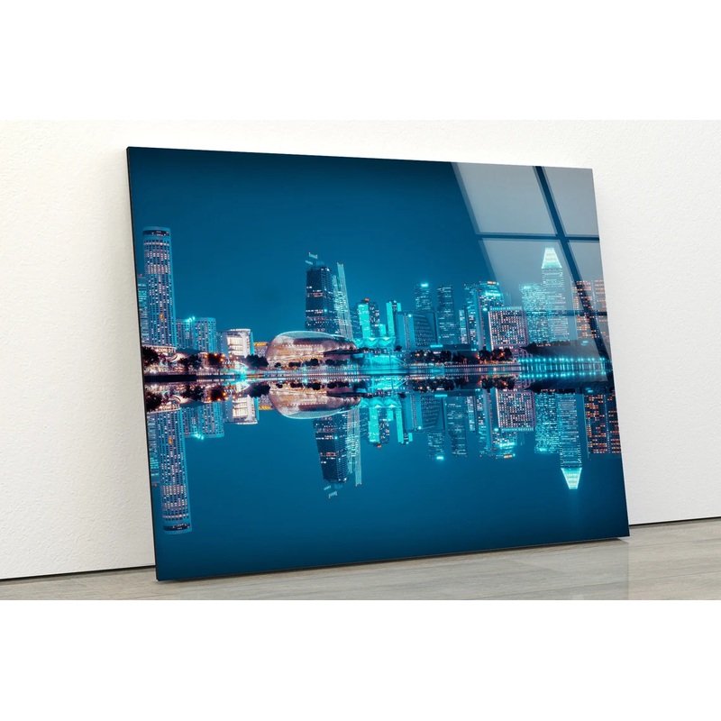 City Night Scenery Photograph Acrylic Glass Print Tempered Glass Wall Art 100% Made in Australia Ready to Hang